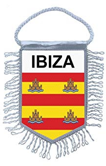 Akachafactory vimpel mini flagga flagga flagga miniflagge Spanien Ibiza