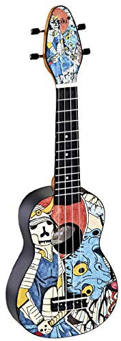 Ortega Guitars Sopran Ukulele Akustisch – Keiki K2 Series – Inklusive Zubehör – Agathis, ABS, Samurai (K2-SR)