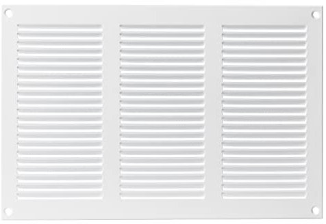 300x200mm Bianca Griglia D'aria con Rete Anti Insetti - Griglie D'Aerazione in Metallo