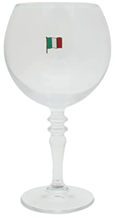 Italian Flag 23 Oz Gin Glass Balloon Style Gift Boxed 483