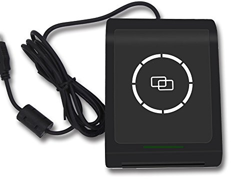 Fongwah RFID/NFC-Leser mit USB-Schnittstelle und Tastatur-Emulator, der nach ISO-14443 A Kompiliert ist und das Lesen von Kontaktlosen Karten Unterstützt (S9-EU-00-12)