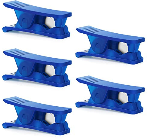 ERGAOBOY 5 pièces coupe-tube pneumatique bleu, pour couper les tuyaux en nylon, PVC et PU, jusqu'à 19 mm de diamètre extérieur.