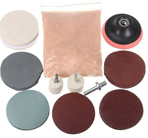 32Pcs Auto Car Glass Polishing Kit Deep Scratch8 Oz Cerium Oxide Powder