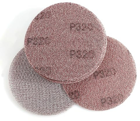 Kcmell 125mm Mesh Sanding Discs 320 Grit, Hook & Loop Sanding Discs, 20 Pcs | 5 Inch Round Sanding Pads, Dust Free Orbital Sander Pads, Anti-Clogging Orbital Sander Discs Sandpaper for Car Wood Furniture