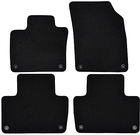 J&J AUTOMOTIVE | Premium schwarz Fußmatten Autotepiche Passend Für XC90 ab 2015 4 tlg, Genaue Passform, rutschfeste Untregrund, mit Befestigungen