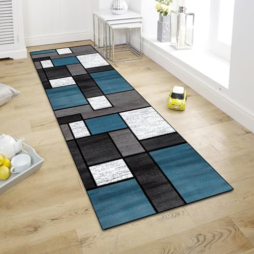 WTHYGB Teppich Läufer 60x150cm für Flur Küche Wohnzimmer Schlafzimmer, 6mm Dicke Küchenläufer, rutschfest Polyester Dauerhaft Waschbar Teppichläufer, Anpassbar