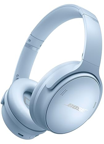 Bose QuietComfort Headphones, Casque sans fil immersif à réduction de bruit, Casque supra-aural Bluetooth, d’une autonomie allant jusqu’à 24 heures, Bleu Pierre De Lune - Édition Limitée