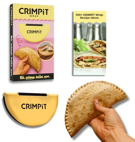 CRIMPiT Wrap - Start Enjoying Wraps Like You've Never seen Them Before - Plus 100 Ideas Recipe Book - Mess Free Burritos, Calzones, Enchiladas, Kebabs, Pasties & More - Made in The UK