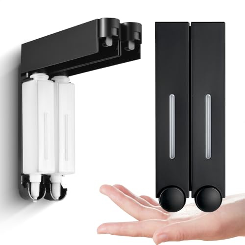 Decdeal Seifenspender, Wandmontage, 420 ml, für Badezimmer, Waschlotion, Händedesinfektionsmittel, Duschspender für Küche, Familienhotel