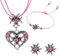 QTTRPCU 4 Stück Trachtenschmuck Damen Set, Oktoberfest Trachtenschmuck, Trachtenkette Damen, Dirndl Schmuck Damen