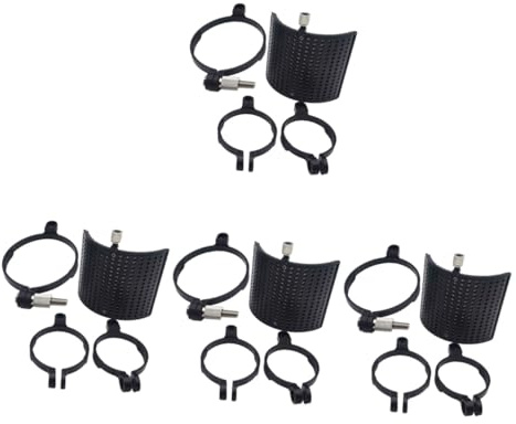 Vaguelly 4sätze Mikrofon-windschutzset U-förmiger Popfilter Mit Installationsklemme Für Verbesserten Für Streaming Podcasting Und Ktv-anwendungen Langlebig Und Einfach Zu Montieren