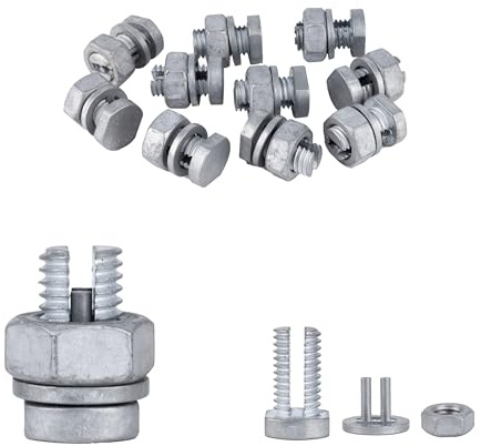 Split Bolts Electrical Fence Connector Wire Join Clamp Split Bolt Wire Connector for Electric Fence Wire 10 Pieces