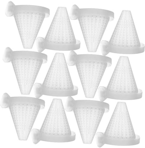 SEWOART 25stücke Aquarien Futterhalter Aus Kunststoff Transparenter Kegel-futterspender Futternapf Für Fischfütterung Multifunktions-fischfutterspender Zubehör Für Aquarienfische