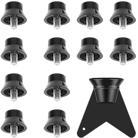 Alriedy 12 Stück Schraubstollen M5 Für Nike Ersatzstollen 13mm Schraubendurchmesser 5MM Universal Fußballschuh-Spikes Stabile rutschfeste Fußballstollen Für Fußballschuhe Nicht für Adidas