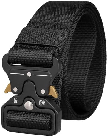 Huntvp Taktischer Gürtel Militär Arbeitsgürtel Koppelgürtel Mit Schnellverschluss Metallschnalle - Tactical Belt für Herren Damen Airsoft Arbeit Polizei Outdoor