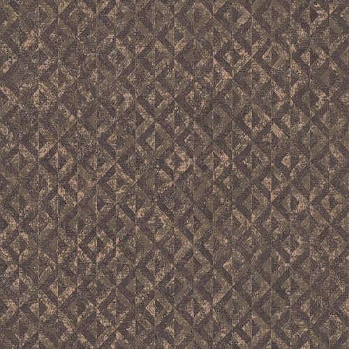 Profhome Papier peint géométrique 395053-GU papier peint intissé (TNT) noir or brun 0,53 m x 10,05 m / 5,33 m2