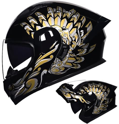 Letetexi Caschi Apribili e Modulari per Moto Casco Moto Flip Up Lovers Casco Moto Omologato ECE/DOT Donna Casco Moto Integrale modulare Uomo Casco Moto Full Face Motorcycle Helmet M~XXL