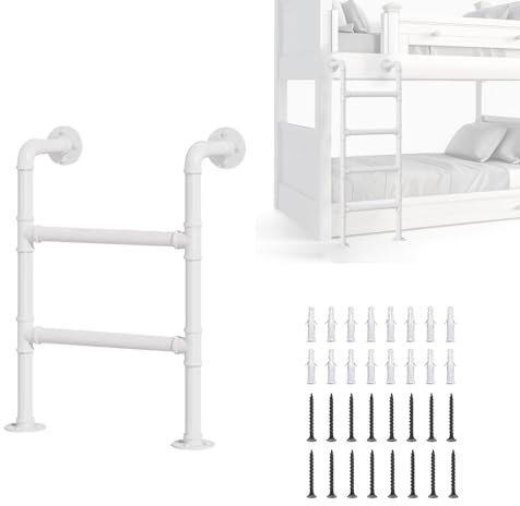 Weiße Etagenbettleiter for Hochbett, Dachbodenleiter Aus Schmiedeeisen, Wandmontierte Trittleiter Aus Metall Mit Bausatz for Wohnmobil-/Campingdächer, Tragkraft 150 Kg(270cm/106in)