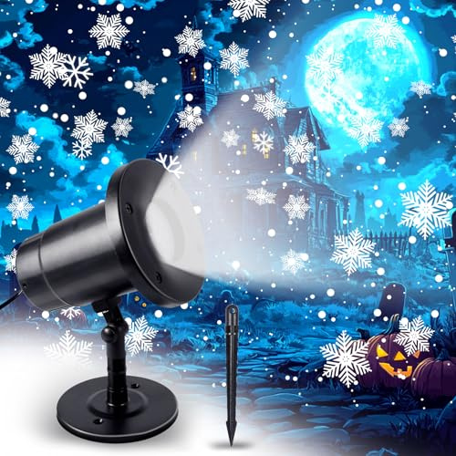 RDDAIPE Proyector Copos de Nieve Exterior, IP65 Impermeable Led Proyector Navidad Exterior para Decoracion Navidad, Exterior, Interior, Jardin, Fachada, Balcon