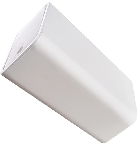 Poubelle à Pression Style Moderne, avec Couvercle en Plastique Blanc | Poubelle Etroite et Haute, Usage Chambre et Autres Pièces, Finition Épurée