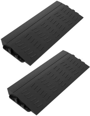 Toyvian 2 Pièces Rampe Seuil Porte Antidérapante pour Robot Aspirateur Bande de Transition Sol Robuste Rampe Accès Maison Garage Surface Texturée Sécurisée Compatible Fauteuil Mobilité