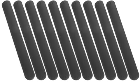 WESIEVYA 10pcs Silicone Slap Bracelets Elastic Flexible Snap Bands for Adults DIY Blank Wristbands Birthday Party Favors Carnival Event Decorations