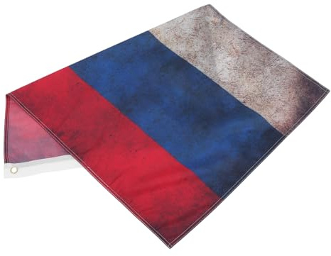 VICASKY Drapeau Russe Vintage en Polyester 60X90 CM Drapeaux Nationaux Résistants à la Décoloration pour Décoration Extérieure Jardin Bateau et Événements Festifs