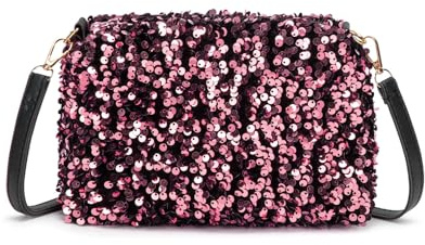 Damen Fashion Pailletten Tasche, Umhängetasche Pailletten Tasche Glitzer Abendtasche Clutch Damen Crossbody Schultertaschen für Hochzeit Party Freizeit Date