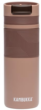 Kambukka Cabo Grip Mug Isotherme 500 ml, Couvercle Push-to-Drink | Buvez d'une seule main, poignée ergonomique, base antidérapante, nettoyage facile Snapclean®