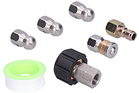 Spacnana Tubo Flessibile per Pulizia Scarichi da 10 Metri, Accessorio Flessibile per Idropulitrice in PVC per Kit Getto Fognario, Strumento di Drenaggio Ad Alta Pressione da 4000 PSI