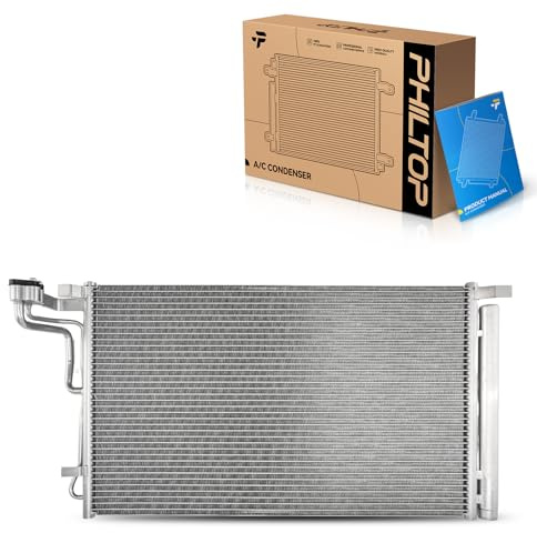 PHILTOP Air Conditioning A/C Condenser for Hyundai Elantra 2017-2020 2.0L, Elantra GT 2018 2.0L, with Receiver Drier Replace# 30030, 97606F2000