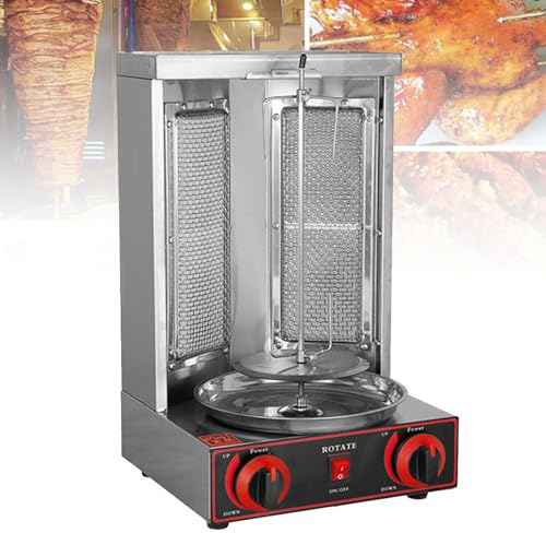 Asador de gas comercial, acero inoxidable, para barbacoa de mesa de pollo, cordero, carne de res, cerdo