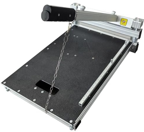 Golvskärmaskin, laminatskärare för golv i flera lager, 340 mm skärbredd, 550 mm x 500 mm panelstorlek, perfekt för parkett och gummigolv