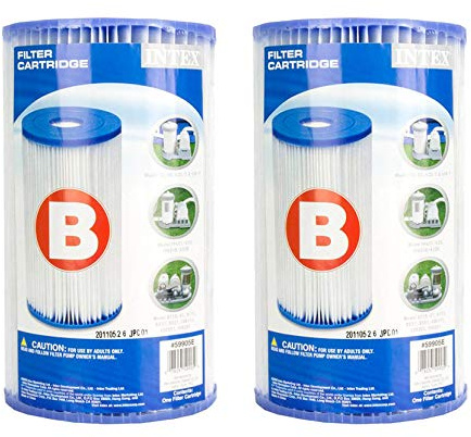 Intex Swimming Pool Easy Set Type B Replacement Filter Pump Cartridge (2 Pack)