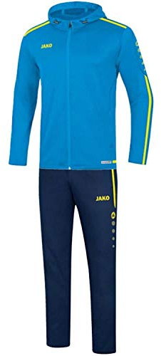 JAKO Kinder Präsentationsanzug Striker 2.0 mit Kapuze, weiß/marine, 164, M9619