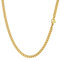 PROSTEEL Herren Kette Collier 18k vergoldet 46cm/18 in. Panzerkette Halskette 3mm breit kubanische Gliederkette Hip Hop Link Chain Necklace Modeschmuck Accessoire für Männer Frauen