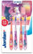 Jordan - Cepillo de dientes para niños de 6 a 9 años, cepillo de dientes para niños de 6 a 9 años | cerdas suaves, mango doble ergonómico y libre de BPA | Color rosa y azul | Pack 4 unidades