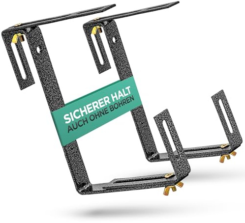 dszapaci Blumenkastenhalterung Balkon 3er Set Balkonkasten Halterung Geländer Halterung Blumenkasten Befestigung Blumenkastenhalter Verstellbar Balkonkästen Halterungen für Balkonkästen Blumenkästen