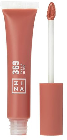 3INA MAKEUP - The Lip Gloss 369 - Marron Rose - Gloss à Lèvres - Effet Miroir- Texture Crémeuse et Hydratant - Hautement Pigmentée - Fini Brillant avec baguette magique - Vegan - Cruelty Free