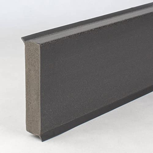 PROVISTON - Kunststoff Sockelleiste aus Hartschaum PVC - Basalt - 12 x 60 x 2500 mm - glatt - wasserfest - einfache Montage