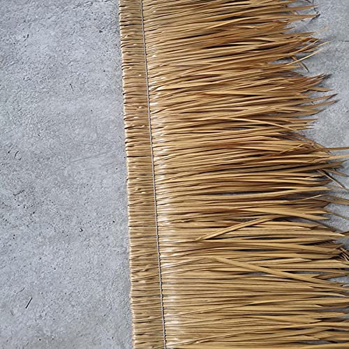 HLILY Paglia Tetto di Palma, Paglia di Palma Sintetica per Tetto, Ritardante di Fiamma, Durata Fino A 10 Anni, per Tiki Bar Hawaii Casa in Legno(Size:9x0.5m,Color:Giallo)