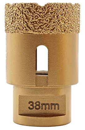 SHDIATOOL Diamond Core Drill Bit,Hole Saw Diameter 38mm M14 Thread Vacuum Brazed for Ceramic Porcelain Tile Granite Marble Masonry Brick