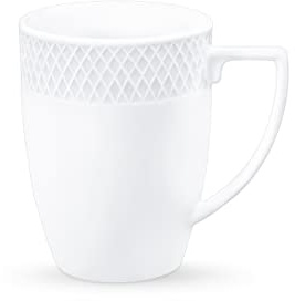 Wilmax | Teetassen & Kaffeetassen 2er Set | Kaffeebecher Porzellan | Becherset | Tasse für Tee, Kaffee, Cappuccino | Porzellantassen mit Griffen | Für Büro und Zuhause | Weiß | Geschenkset | 450 ml