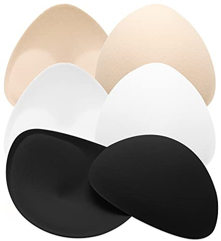 WLLHYF 3 Paia di Imbottitura Reggiseno Push Up Imbottitura Per Reggiseno Pad Di Bikini Inserti Pad Imbottitura Costume Donna Inserti Per Coppette Reggiseno Inserti Rimovibili Per Il Seno Le Donne