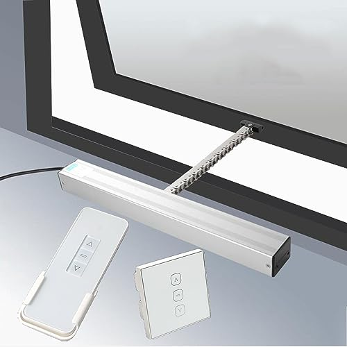 Aocet Ouvre-fenêtre à Chaîne Electrique avec Télécommande et Interrupteur pour Ouverture/Fermeture Automatiques de Fenêtres à Battants, de Lucarnes et d'aérations de Toit (Taille : 400mm+Controller)