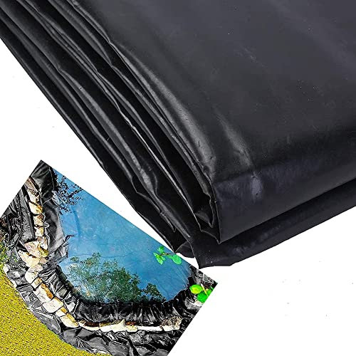 Schwarze Teichfolien, robuste wasserdichte Fischteichfolie in verschiedenen Größen, große Fischteichfolie für Gärten, Pools, membranverstärkte Landschaftsgestaltung, 6 x 6 m