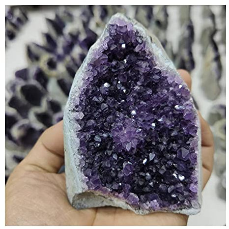 CZAOINCU Pierre Minérale Violet Foncé Améthyste Cristal Grappe Géode Spécimen Autoportant, Décor Balance Pierre Précieuse Décoration Collecte à Domicile (Size : 600-800g)