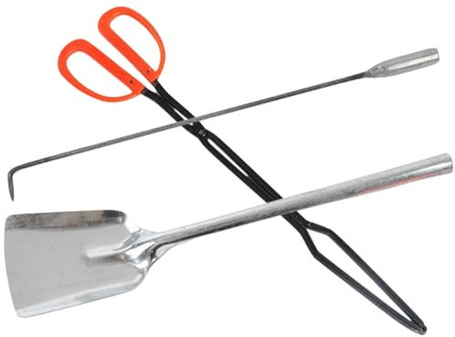 Ciieeo 1 Juego De Pala Para Hollín Pinzas Para Barbacoa Pala Para Carbón Resistente Pinzas Para Pozo De Fuego Pala Para Carbón Alargada Abrazadera Para Carbón De Pala Para