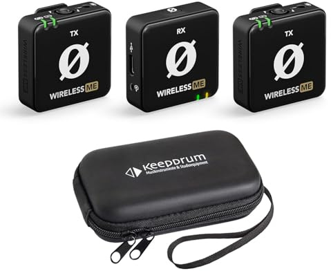 Rode Wireless ME Dual drahtloses Mikrofon-System kabelloses Mikrofon Funk-System + keepdrum Softcase