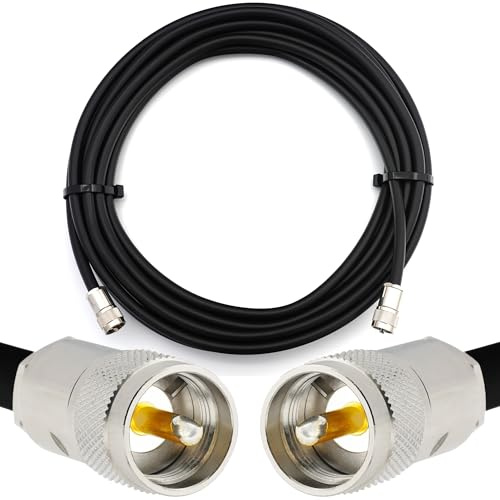 RANGEFUL 6m PL259 a PL259 Cavo coassiale CB UHF RG213 — UHF Maschio a Maschio 50 Ohm — per HAM, Radio CB, Antenna, Misuratore SWR, Radioamatore, RF a onde corte